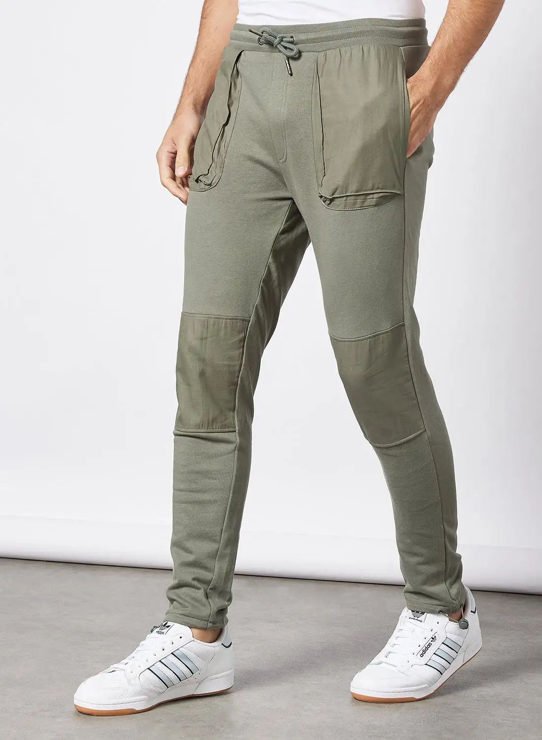 ONLY & SONS Tech Sweatpants أخضر / رمادي