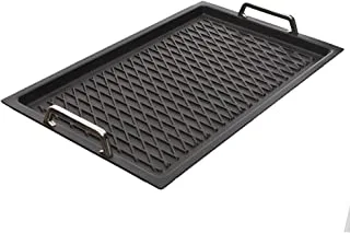 AMT Gastroguss BBQ 53 × 33 سم ألومنيوم مصبوب ارتفاع 2 سم مفتوح / مع مقابض 25333G_BBQ