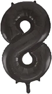 Generic Foil Large Balloon With Number Eight Design For Party And Birthday 32 Inch - Black