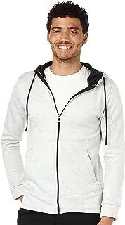 CAESAR Mens Front Pockets Zipped Hoodie Hoodie