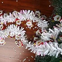 Christmas glittery garland with santa claus for christmas decoration - 2 meter - density 11 cm