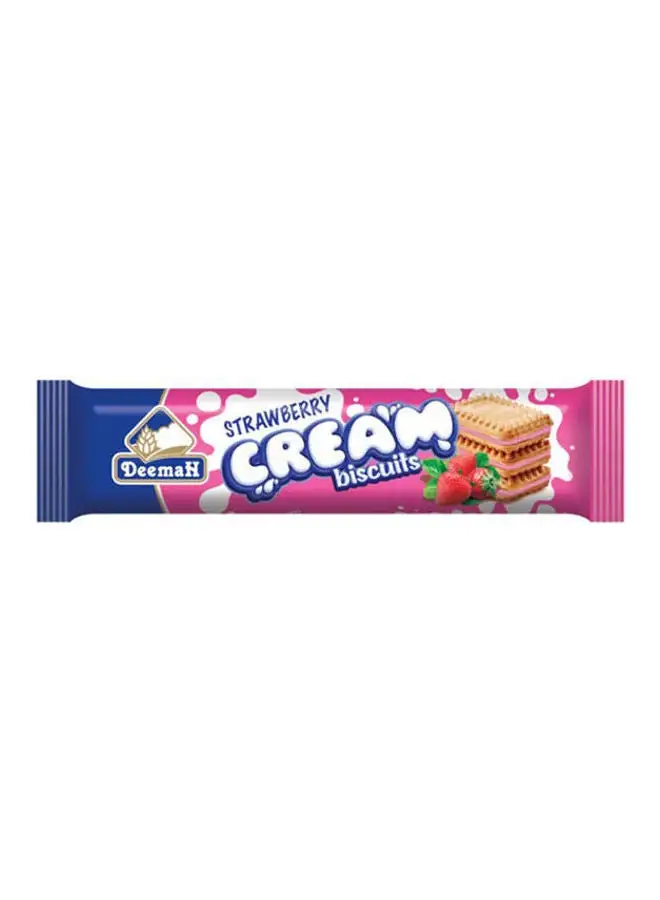 Deemah Strawberry Cream Biscuits Strawberry 68grams