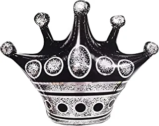 Generic Foil Balloon With Crown Design For Party 18 Inch - Black Silver