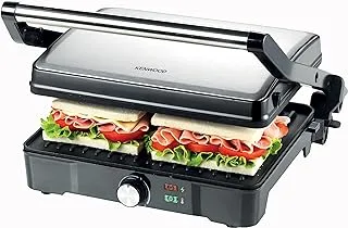 Kenwood contact grill,2000w, adjustable grill positions, silver,hgm31.000si