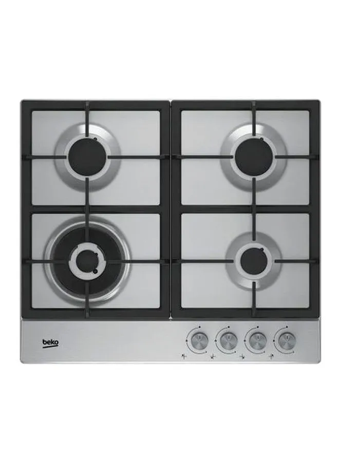 Beko Stainless Steel 4-Burner Gas Hob HIAW 64225 SX Silver/Black