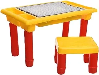 Creative brick puzzle table for kids - multi color