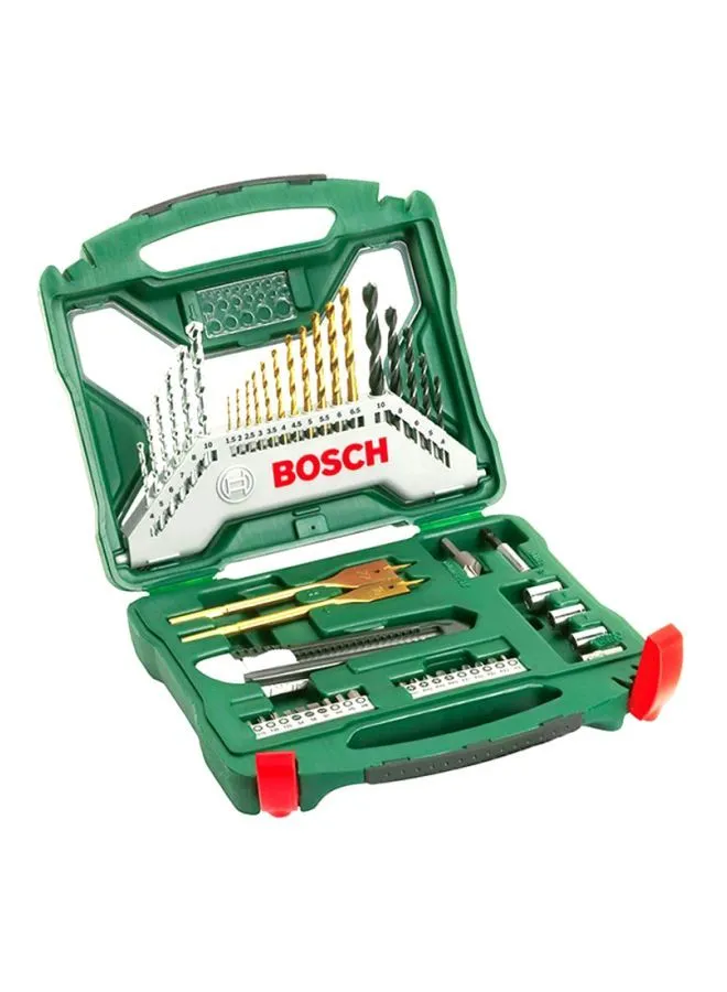 BOSCH 50-Piece Titanium Drill Bit Set Silver/Gold/Black