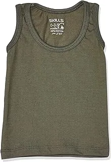 Skills Plain Sleeveless Round Neck T-shirt for Boys