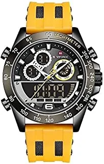 Naviforce 9188t b-b-y delicious dual display watch multi-function sport 3atm waterproof tpu watchband watch men's quartz watch