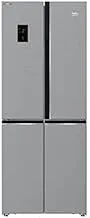 Beko Side By Side, Digital Bottom Freezer Refrigerator, (No-frost, 480 L, 515 kW, GNE480E20ZXPH, Silver)