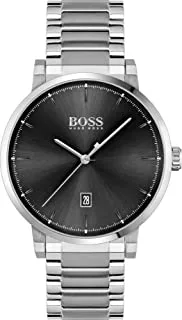 Hugo boss men's analogue quartz watch with stainless steel strap 1513792