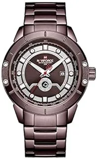 Naviforce 9166 ce-ce stainless steel sports watch for men