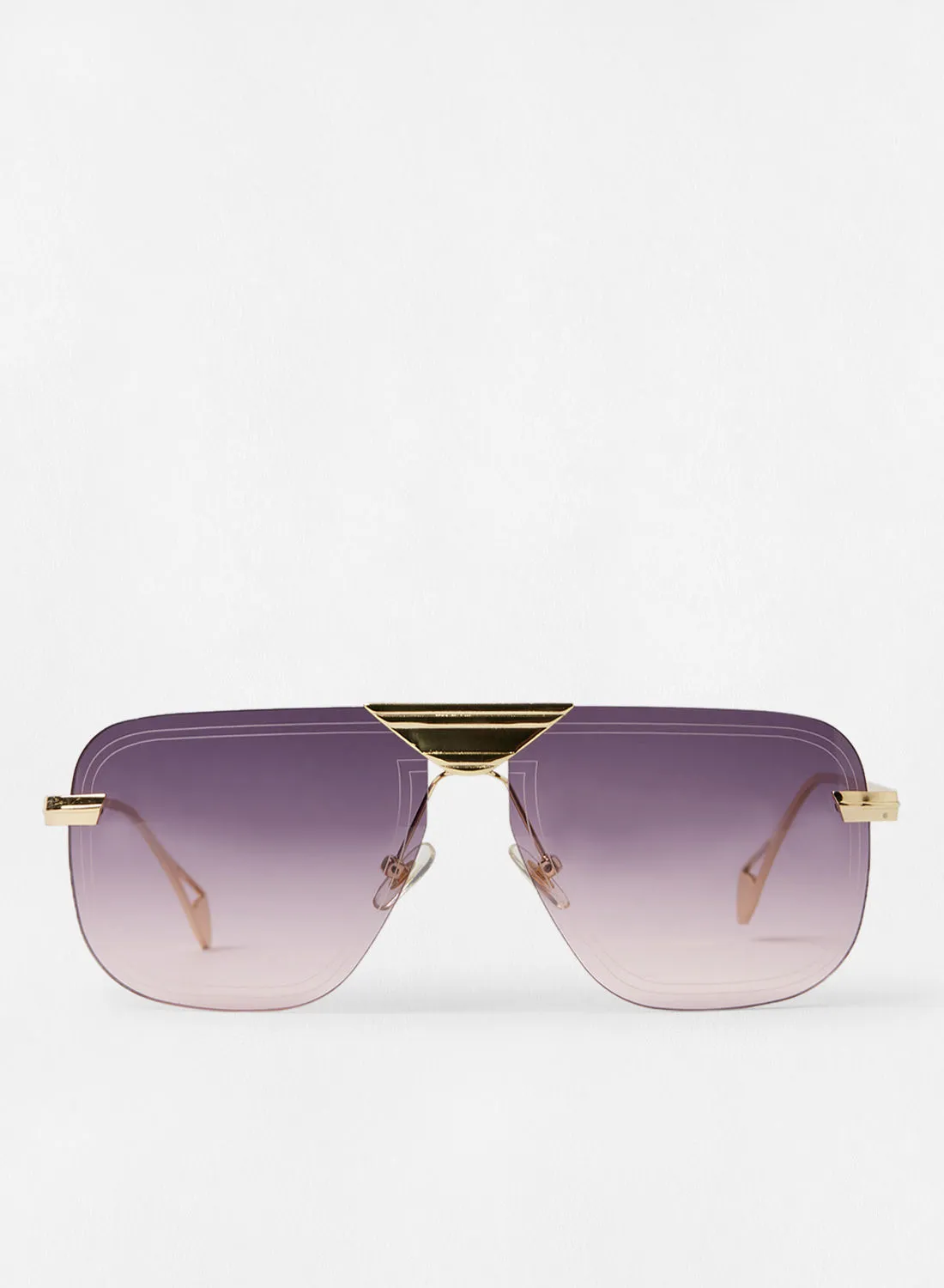 Generic Women's Sunglass Multicolour  Aviator Frame Colour - Gold