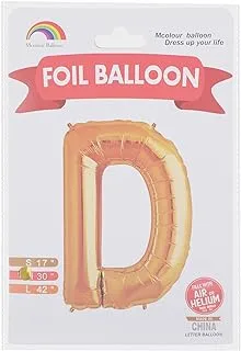 Mcolour Balloon Foil Balloon - Letter D - Meduim Size, Gold