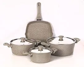 Top Chef Granite7 pieces set (pot18/20/24/Grill28) Beige