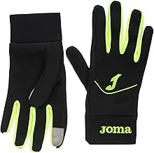 Joma gloves unisex - adult black - fluor yellow - 7 eu