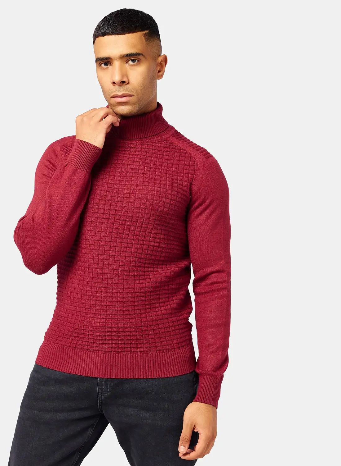 Coup Textured Turtle Neck Pullover