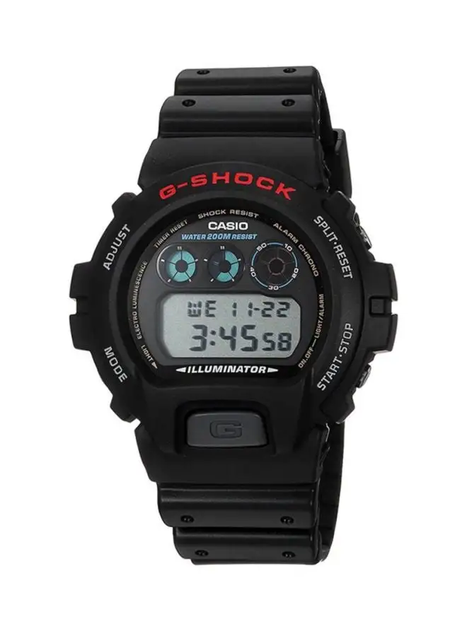 G-SHOCK Men's Round Shape Resin Band Digital Wrist Watch - Black - DW-6900-1VDR