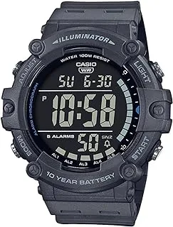 Casio Watch Youth Digital,Inverted Dial,Wide face,Resin Band Grey - AE-1500WH-8BVDF, Vintage mannish color, strap