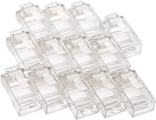 Rj-45 cat5/5e ethernet lan cable connectors 100 pieces - clear