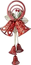 Bell shaped perforated christmas decoration with bowtie