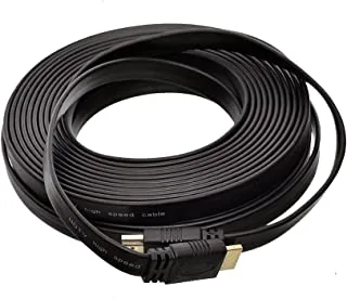 Cable hdmi flat 10m - black