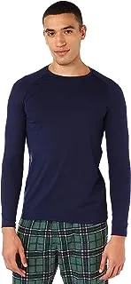 Red Cotton Mens Men Thermal Long Sleeves Round-Neck Base Layer Top (pack of 1)