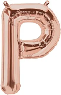 Generic Foil large balloon with letter p design for party and birthday 32 inch - rose gold