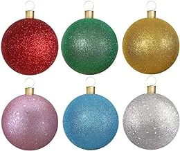 Christmas tree decorative 6 balls - multicolor