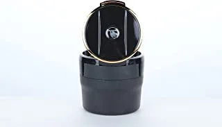 Generic Adjustable Smokeless Car Ashtray with Lid Smell Proof with LED Light with All,ceramic Interior , Cup holder size , Detachable and Portable, Skoda , Black and Silver