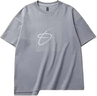 Anta ss tee for men in sandstorm grey size s- Fitted