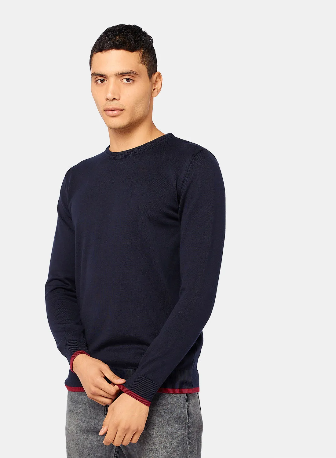 TOWN TEAM Contrast Stripe Pullover