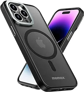 MOMAX Magnetic Phone Case, Translucent Matte Magnet Phone Case with Aluminum Alloy Camera Frame, Slim iPhone 14 Pro Max Case with Magnet, Compatible with Magsafe Case for iPhone 14 Pro Max