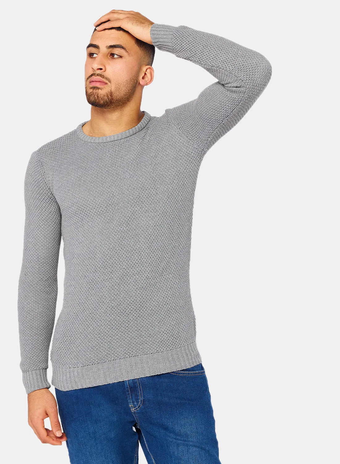 TOWN TEAM Textured Crew Pullover