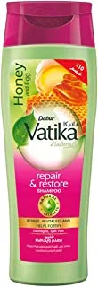 Vatika Naturals Repair & Restore Shampoo 180ml + 15% OFF | Honey & Egg with Natural Extracts | Repairs & Revitalizes Damaged and Split Hair