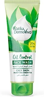 Vatika Dermoviva Oil Control Face Wash 50ml + 10 ml | Purifying Green Tea | For Oily Skin