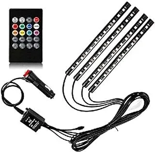 Generic Car 8 colors led lights with sensitive music and remote control