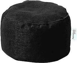 Homztown Dot Sabia Bean Bag - Indoor Bean Bag Chair, Portable and Comfortable Furniture, Perfect Indoor and Outdoor Furniture - Black, 28x40cm