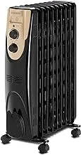 Black+Decker 2000W 9 Fin Oil Radiator Heater, Black - OR090D-B5, 2 Years Warranty