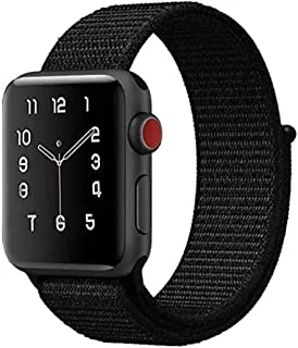 Nylon band for apple watch 44mm darl black color