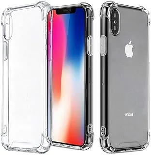 جراب iPhone X / جراب iPhone 10 ، زوايا شفافة كريستالية معززة من مادة TPU وغطاء ممتص للصدمات ومضاد للخدش وغطاء شفاف متين لهاتف Apple iPhone X - شفاف