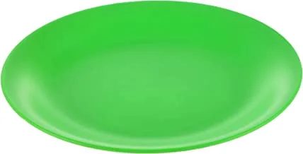 Lifestyle plastic round flat plate, 21 cm - green