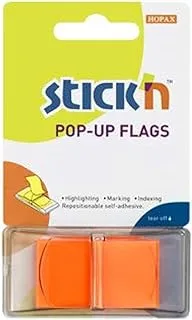 HOPAX-Stick'n 26012 Sticky Note 45X25 mm - Neon Orange, 50 Sheets