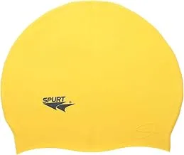 SPURT Granular Silicone Swimming Cap in Zipper Bag Yellow