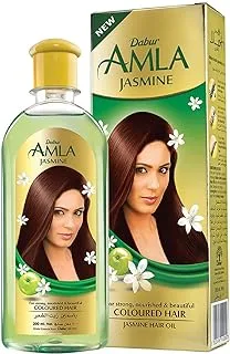 Dabur Amla Jasmine Hair Oil | Enriched with Amla Natural Extracts, Jasmine & Rosemary | For Strong, Nourished Hair - 45 ml