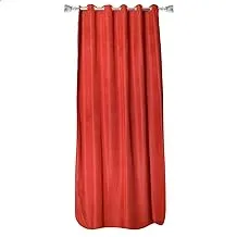 Penguin Solid Velvet Curtain, 140x250 cm - Red