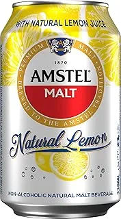 Amstel Zero Non-Alcoholic Natural Malt Beverage with Lemon Flavor - 330 ml