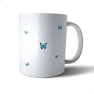 Ceramic Butterflies Print Mug - Multi Color