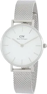 Daniel Wellington Watch Unisex , Quartz Movement, Analog Display, Silver Stainless Steel Strap-DW00600220