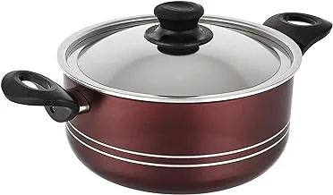 Trueval stew pot dark red size 22 cm